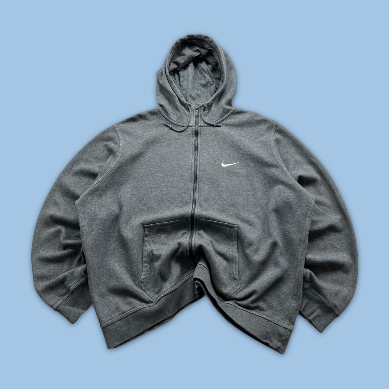 VINTAGE Y2K NIKE ZIP HOODIE GREY