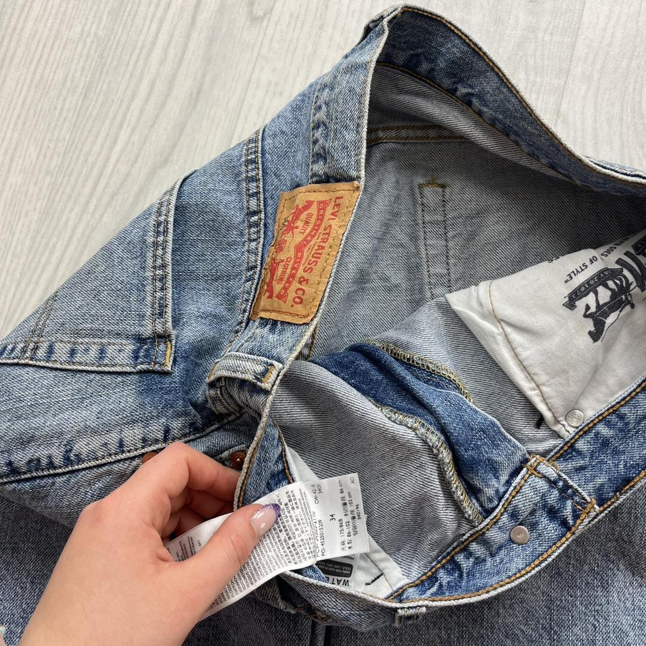 VINTAGE 00s LEVIS 505 BAGGY JORTS BLUE