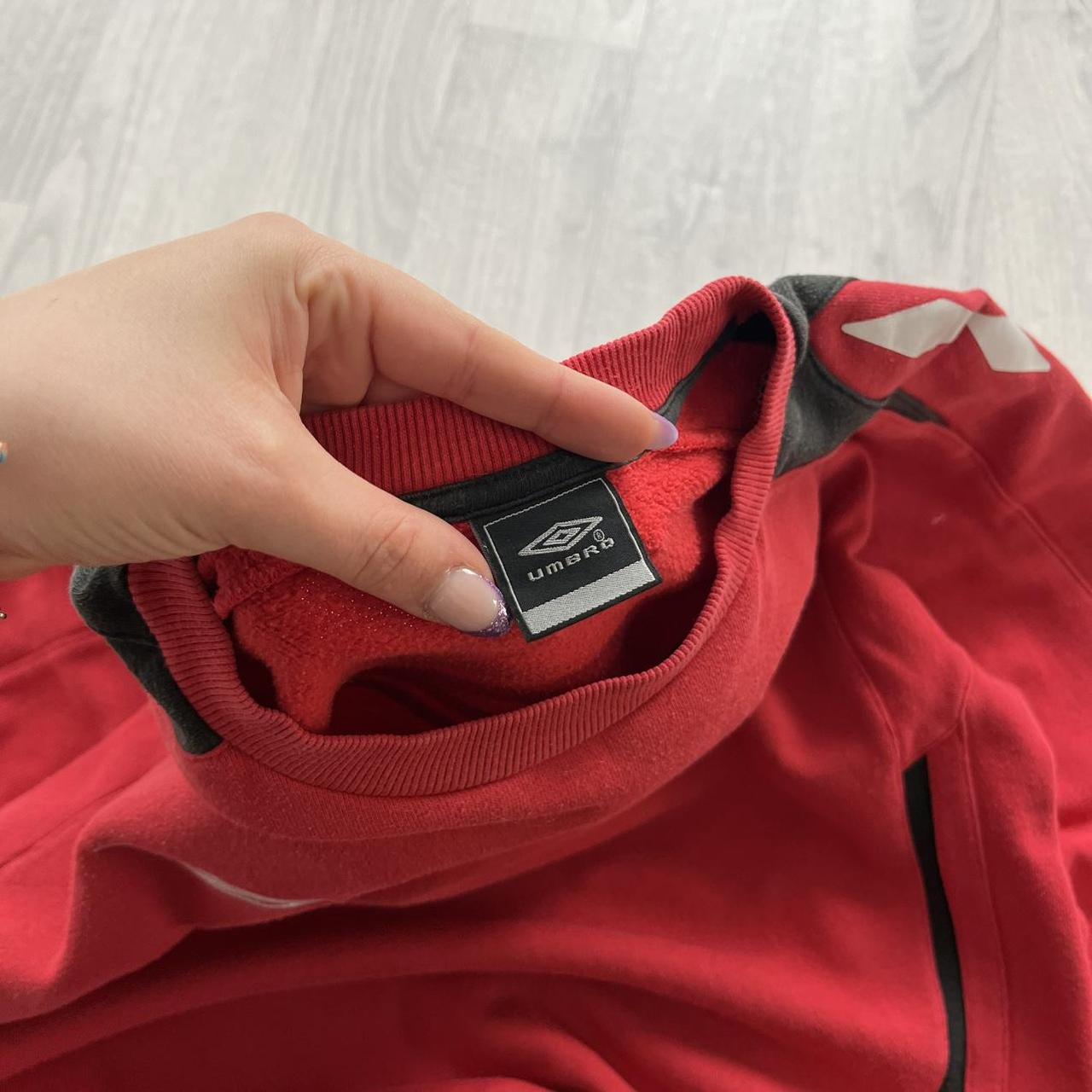 VINTAGE Y2K UMBRO SWEATSHIRT RED BLACK