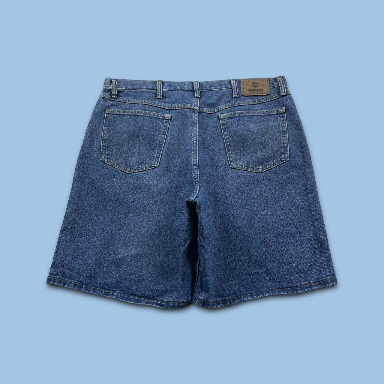 VINTAGE WRANGLER BAGGY LOOSE SKATER JORTS NAVY BLUE (38w)