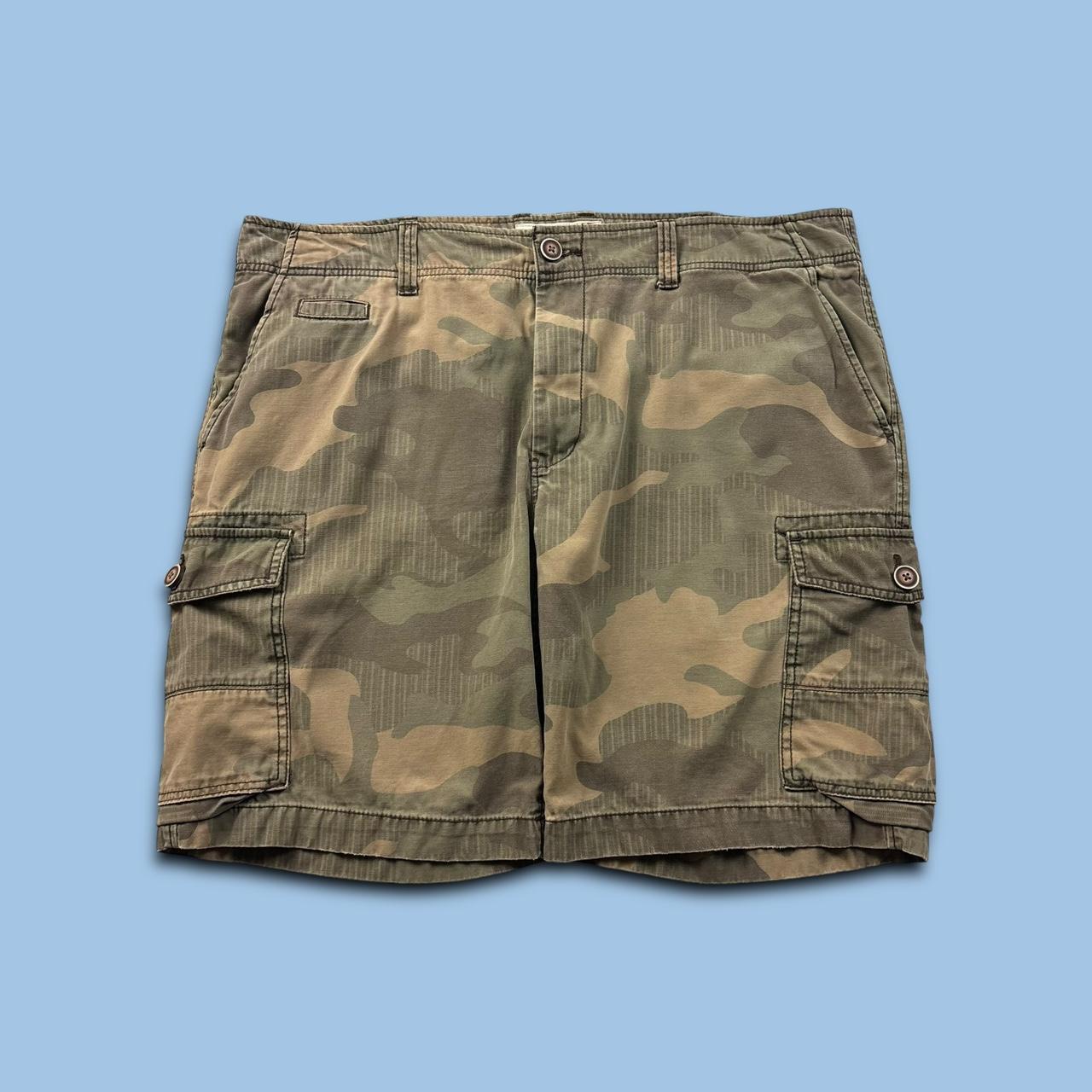 VINTAGE Y2K ARIZONA BAGGY LOOSE CAMO SHORTS KHAKI