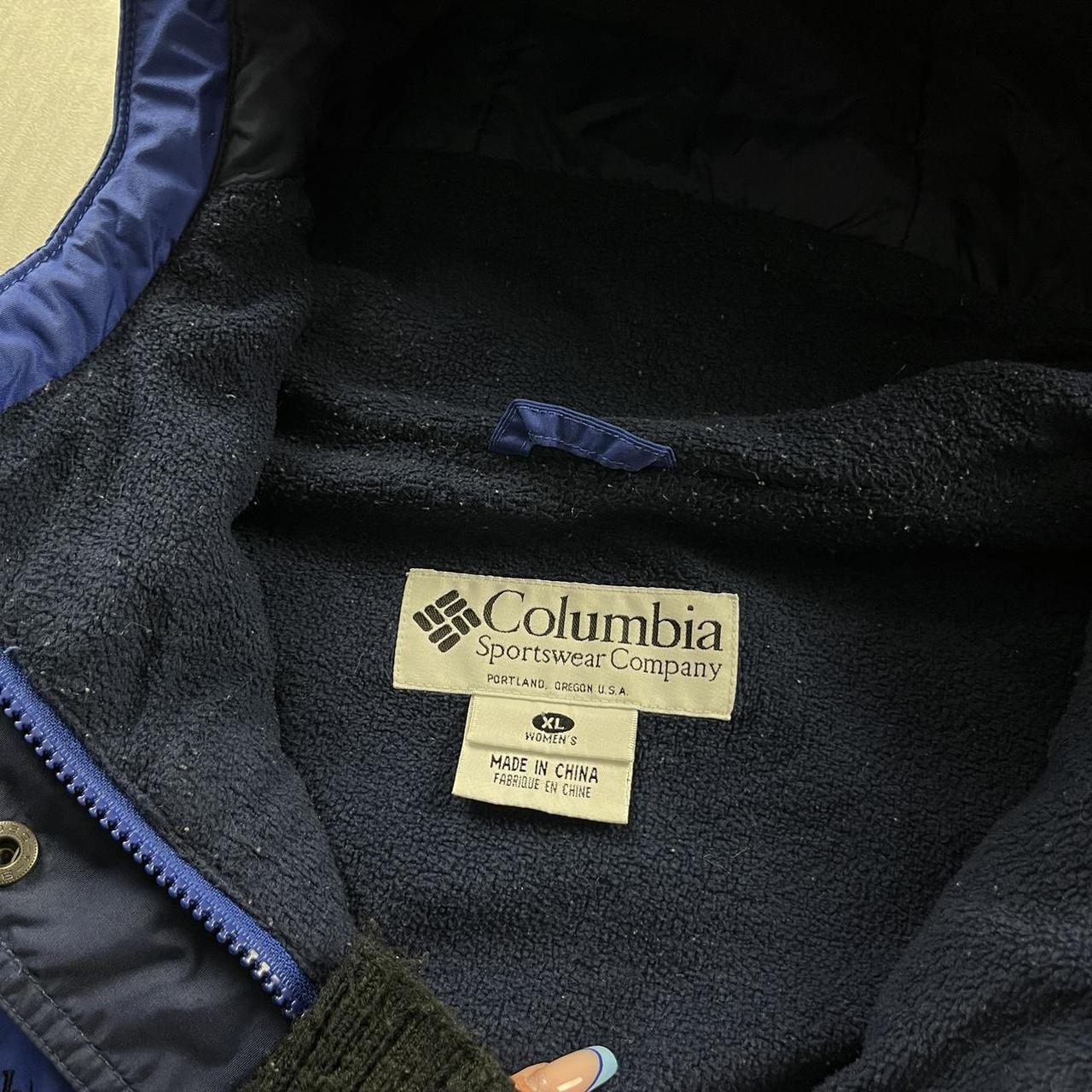VINTAGE 00s COLUMBIA TECHNICAL HOODED HEAVY JACKET BLUE