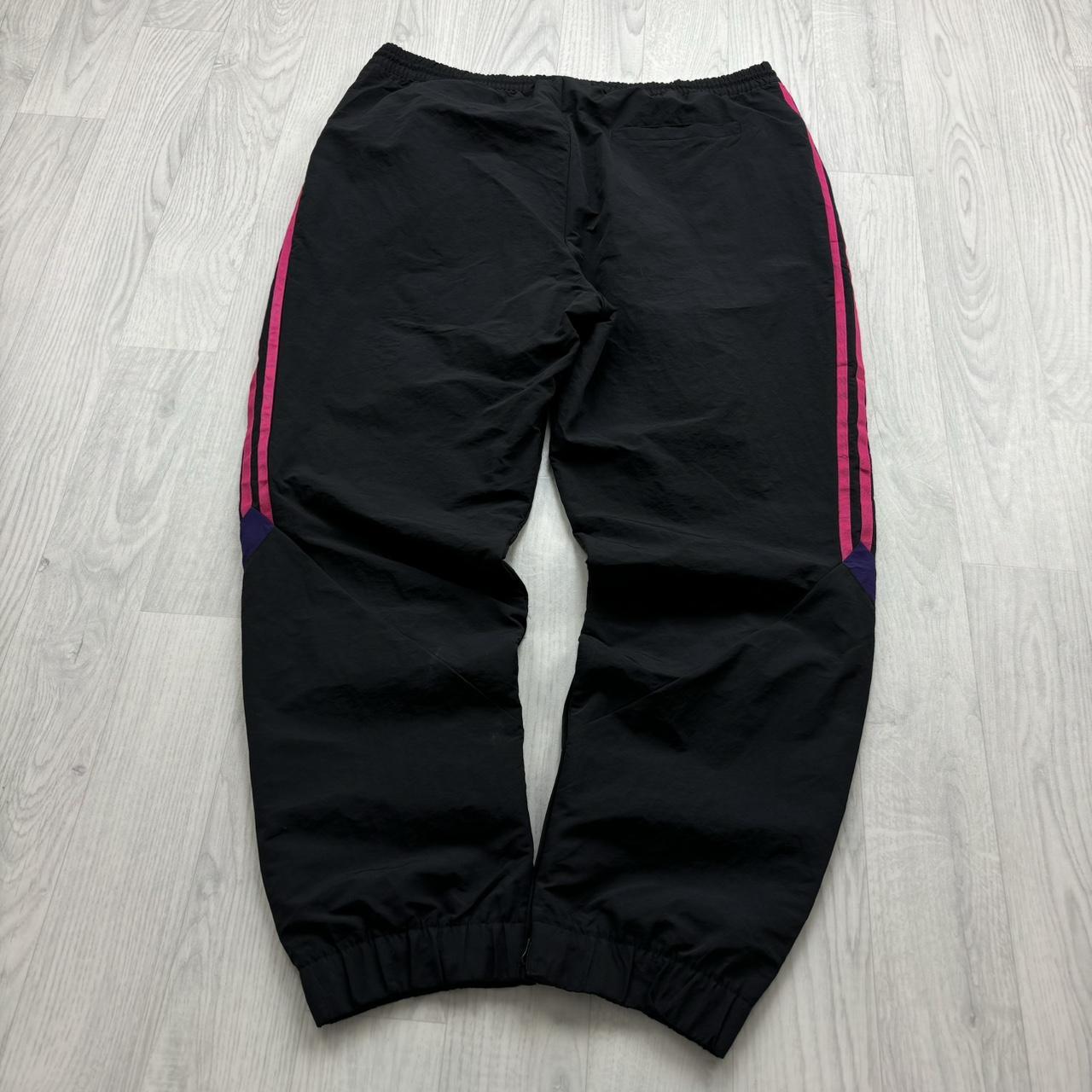 ADIDAS BAGGY TRACKSUIT BOTTOMS BLACK