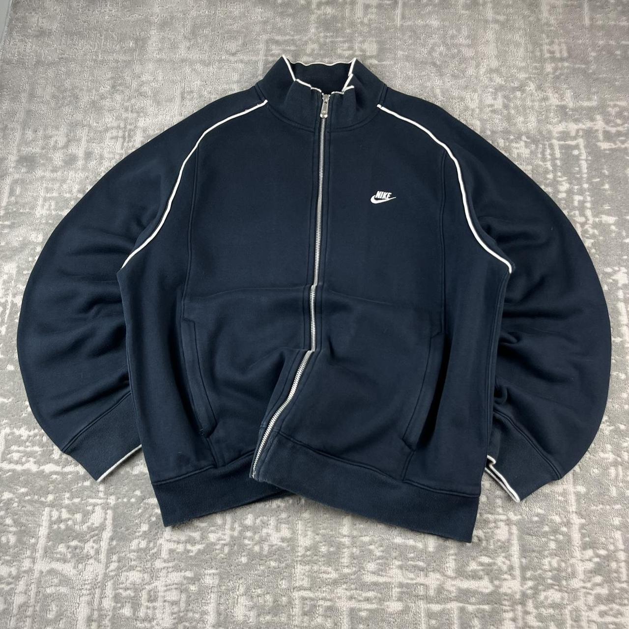 VINTAGE Y2K NIKE ZIP UP SWEATSHIRT SPORTY TOP NAVY