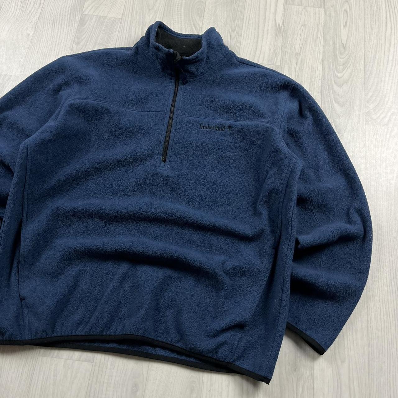 VINTAGE Y2K TIMBERLAND QUARTER ZIP FLEECE SWEATSHIRT NAVY