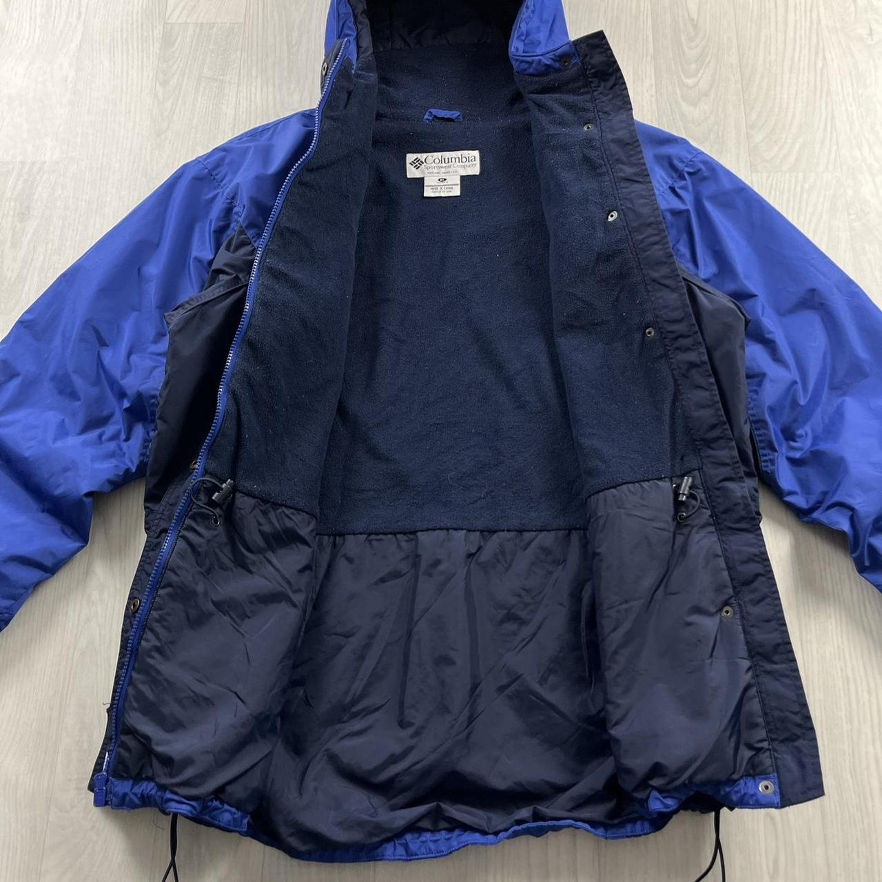 VINTAGE 00s COLUMBIA TECHNICAL HOODED HEAVY JACKET BLUE
