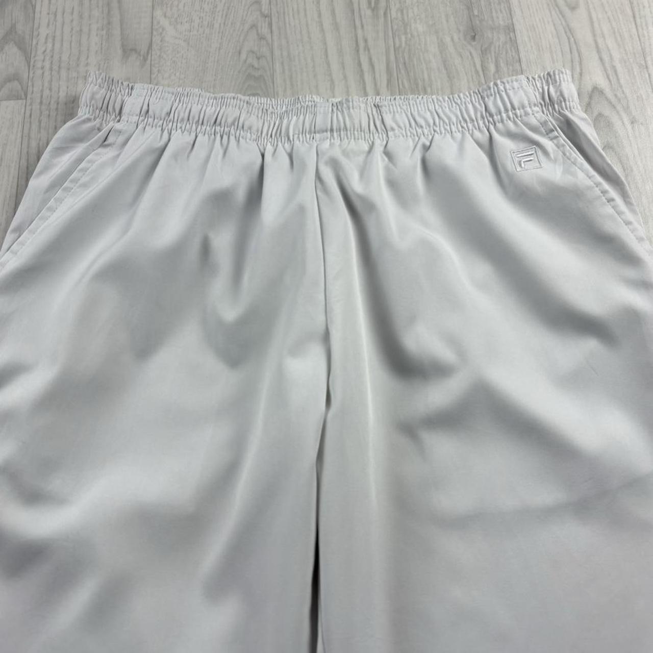 VINTAGE Y2K FILA LOW RISE WIDE LEG TRACKSUIT BOTTOMS WHITE (14)