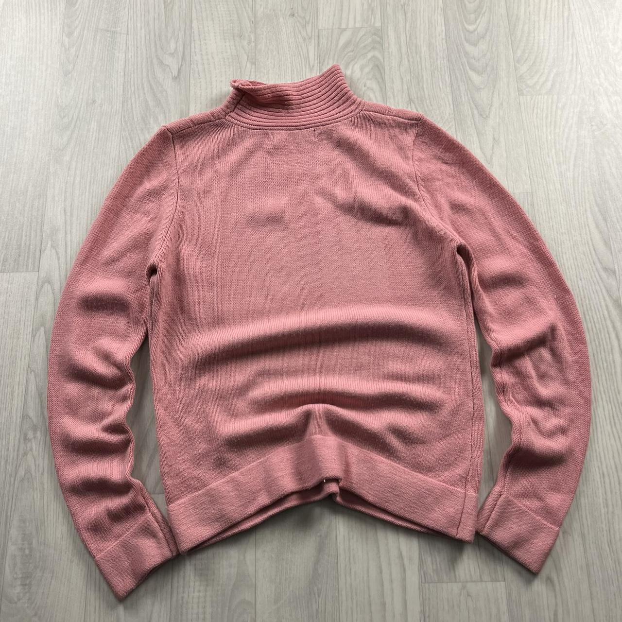 VINTAGE Y2K BUCKLE DETAIL KNITTED JUMPER PINK