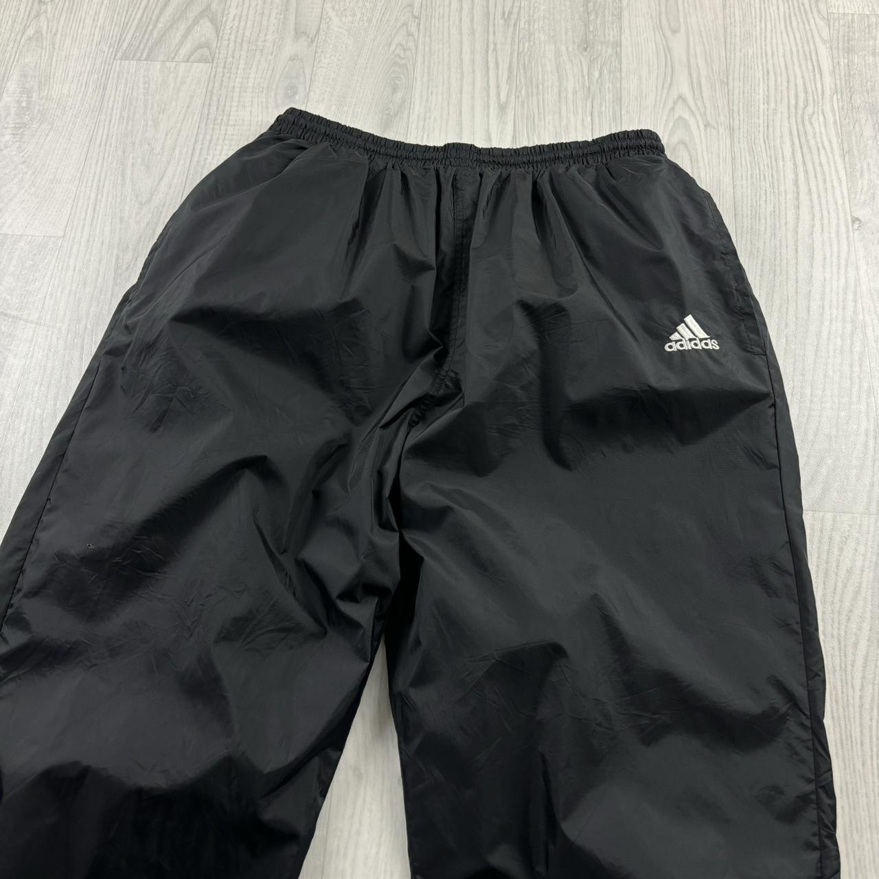 VINTAGE 90s ADIDAS BAGGY TRACKSUIT BOTTOMS BLACK
