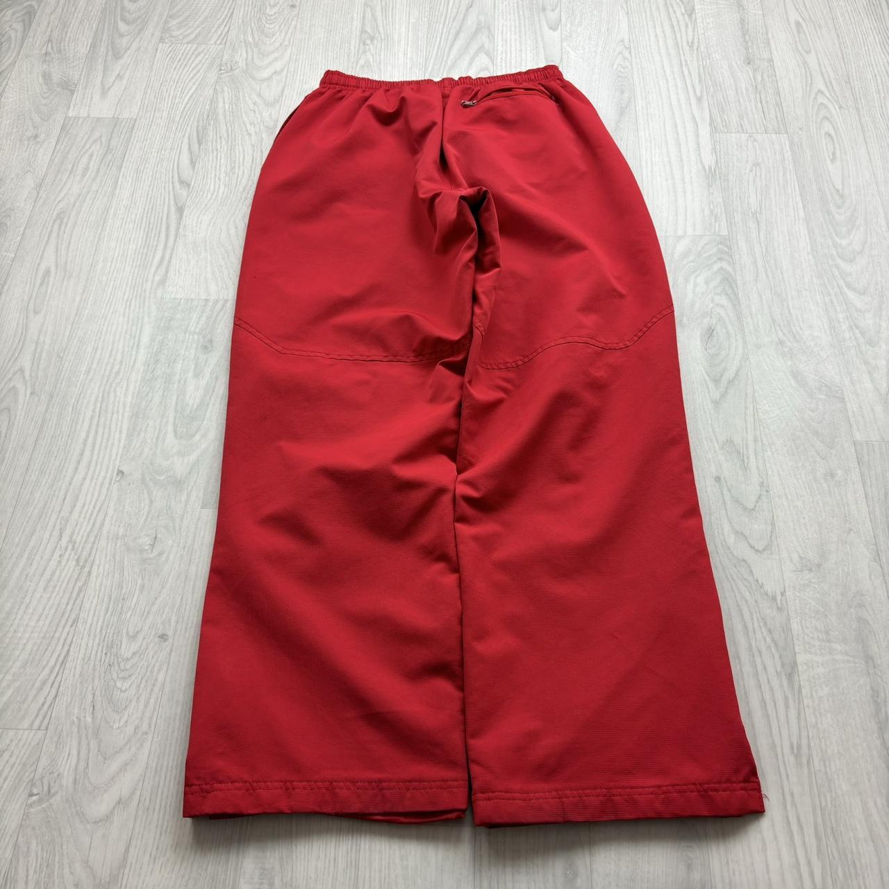 VINTAGE Y2K BAUER BAGGY TRACKSUIT BOTTOMS RED