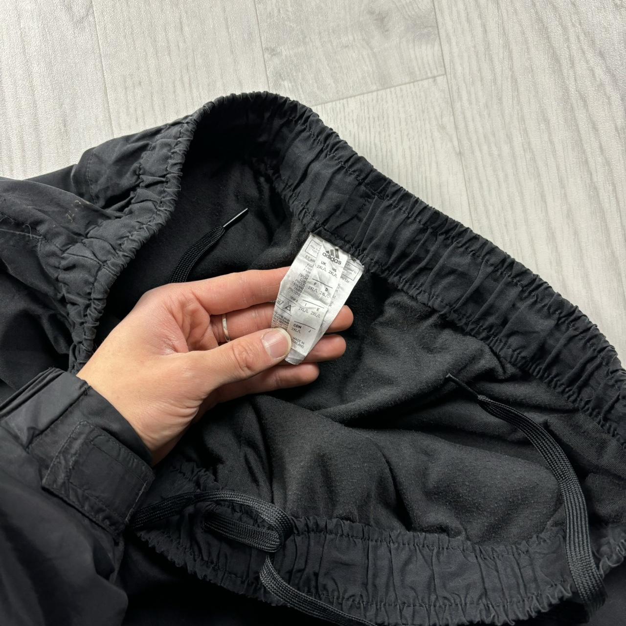 ADIDAS BAGGY TRACKSUIT BOTTOMS BLACK