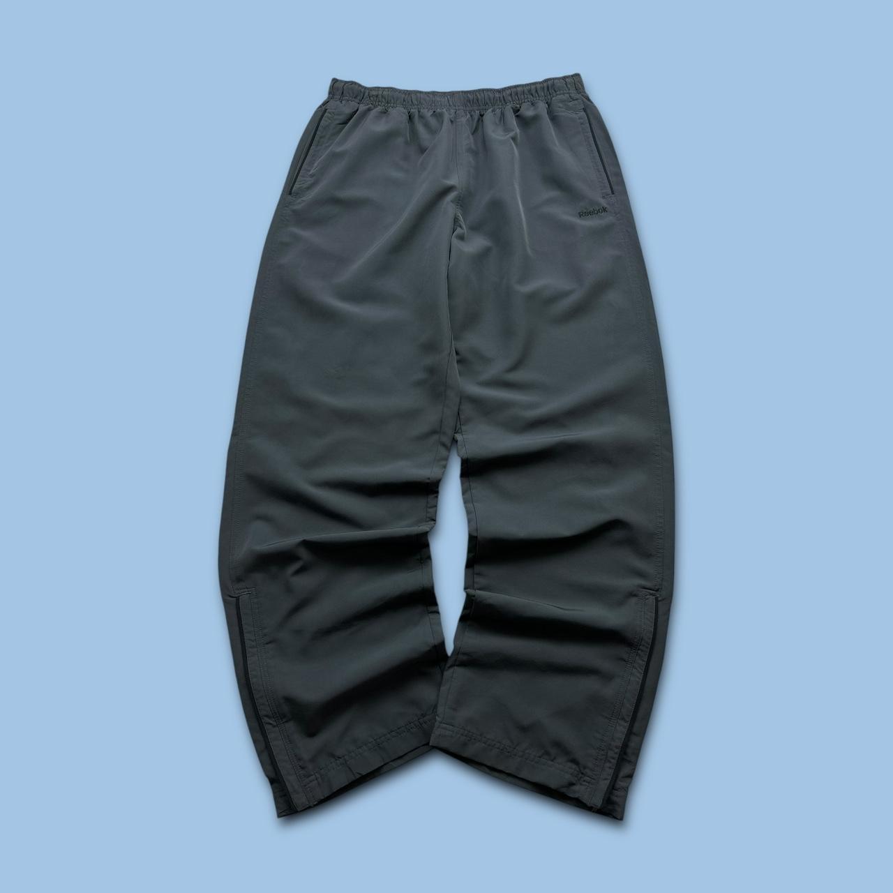 VINTAGE Y2K REEBOK BAGGY TRACKSUIT BOTTOMS GREY