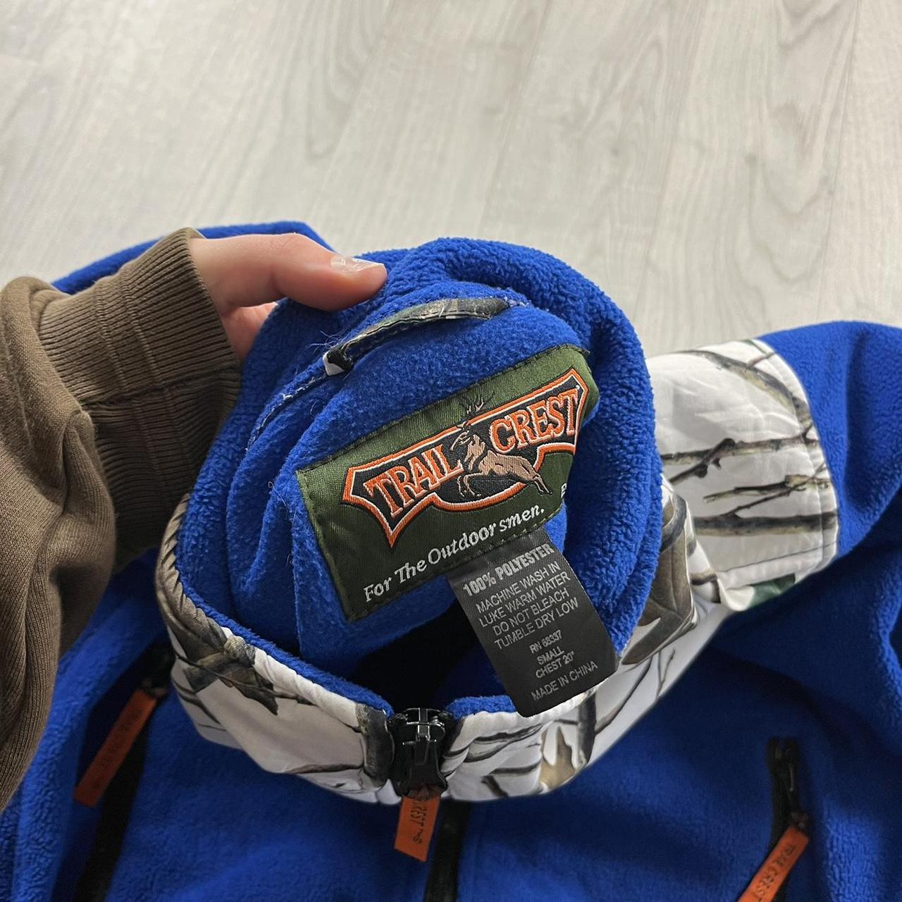 VINTAGE REALTREE ZIP UP FLEECE JACKET CAMO BLUE