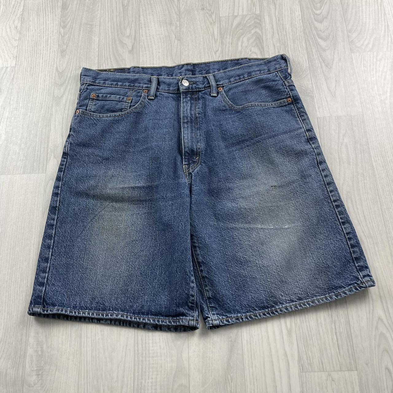 VINTAGE LEVIS 550 BAGGY LOOSE SKATER JORTS NAVY BLUE (38w)