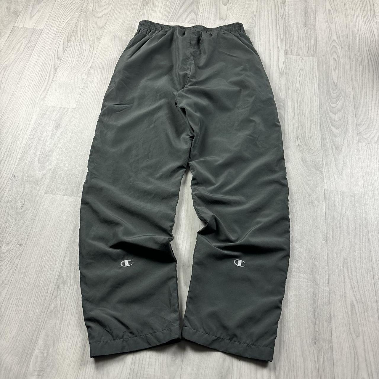 VINTAGE Y2K CHAMPION STRAIGHT LEG BAGGY TRACKSUIT BOTTOMS GREY