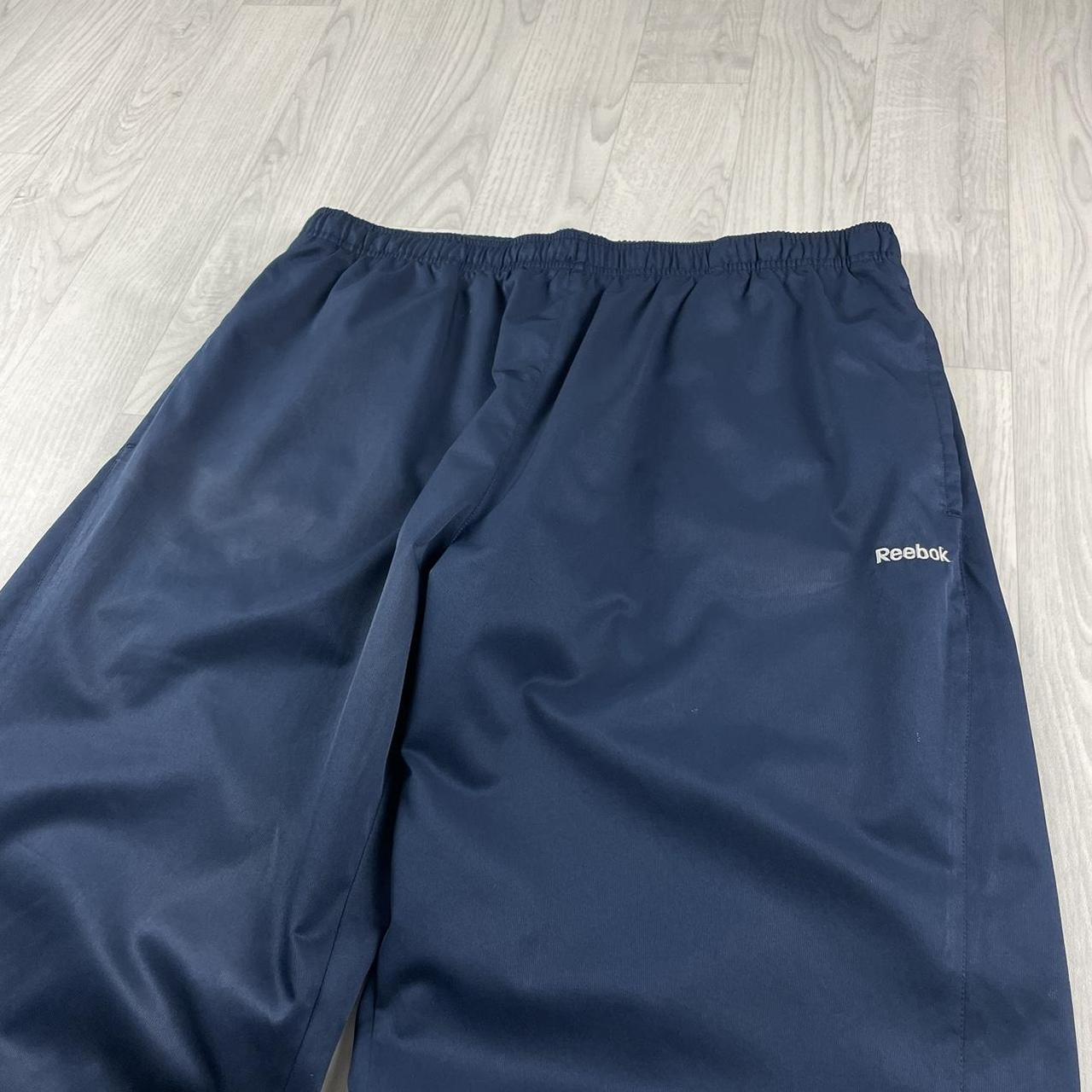 VINTAGE 00s REEBOK BAGGY TRACKSUIT BOTTOMS NAVY (XL)