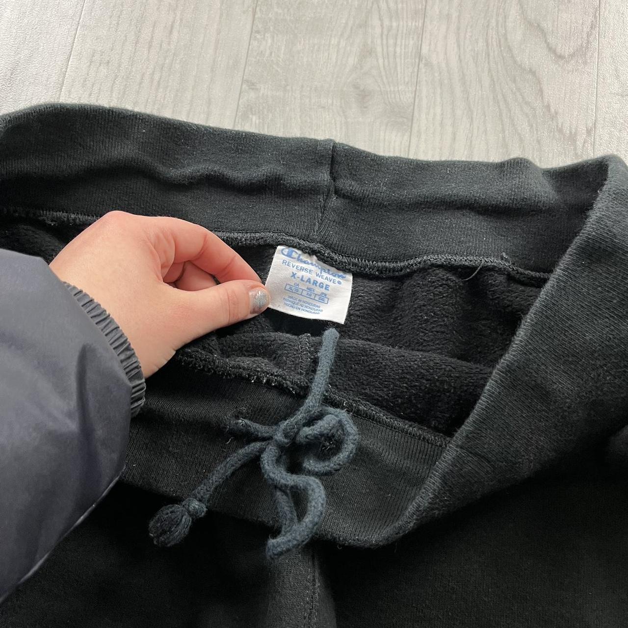 VINTAGE 00s CHAMPION BAGGY COTTON SWEATPANTS BLACK