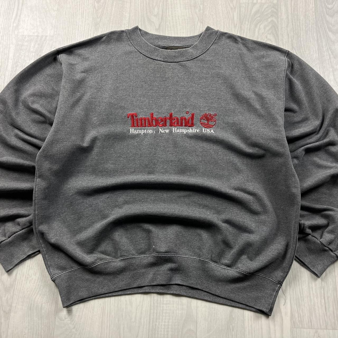 VINTAGE Y2K TIMBERLAND SPELL OUT SWEATSHIRT GREY