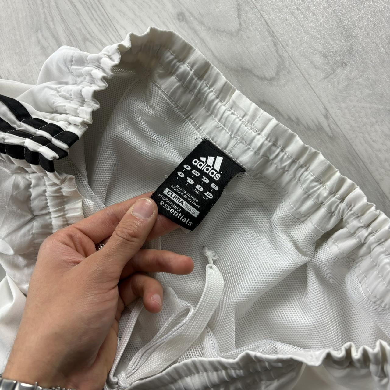 VINTAGE Y2K ADIDAS BAGGY TRACKSUIT BOTTOMS WHITE