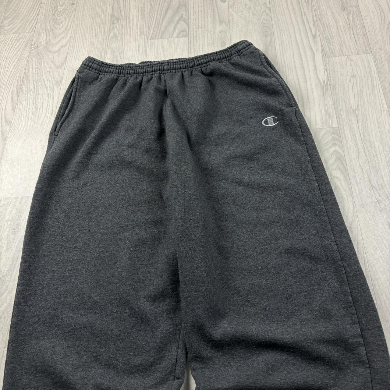 VINTAGE 00s CHAMPION BAGGY COTTON SWEATPANTS CHARCOAL GREY