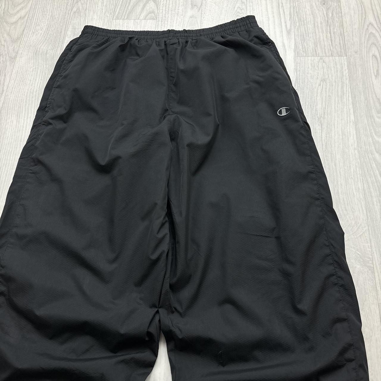 VINTAGE Y2K CHAMPION BAGGY TRACKSUIT BOTTOMS BLACK