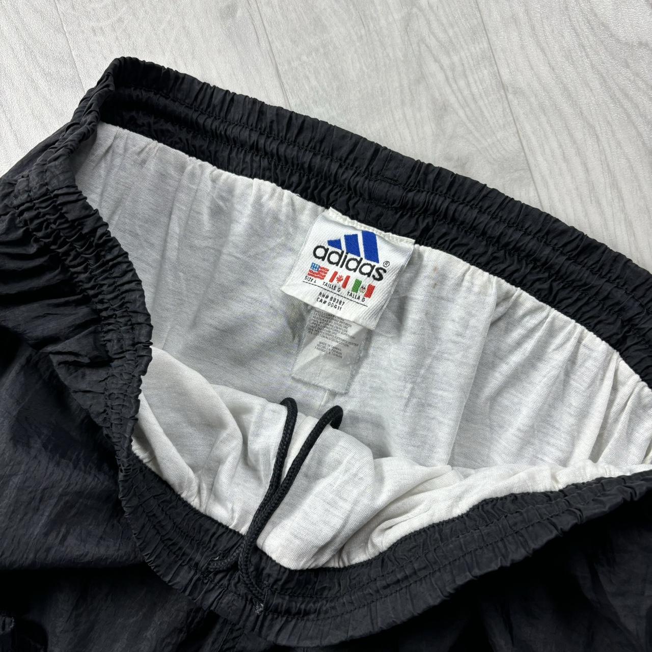 VINTAGE 90s ADIDAS BAGGY TRACKSUIT BOTTOMS BLACK