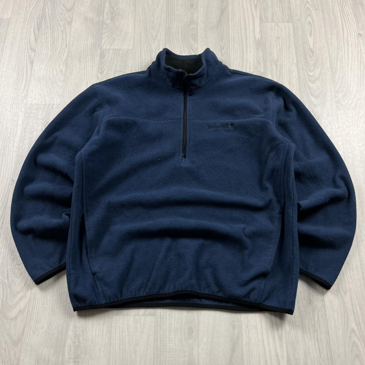 VINTAGE Y2K TIMBERLAND QUARTER ZIP FLEECE SWEATSHIRT NAVY