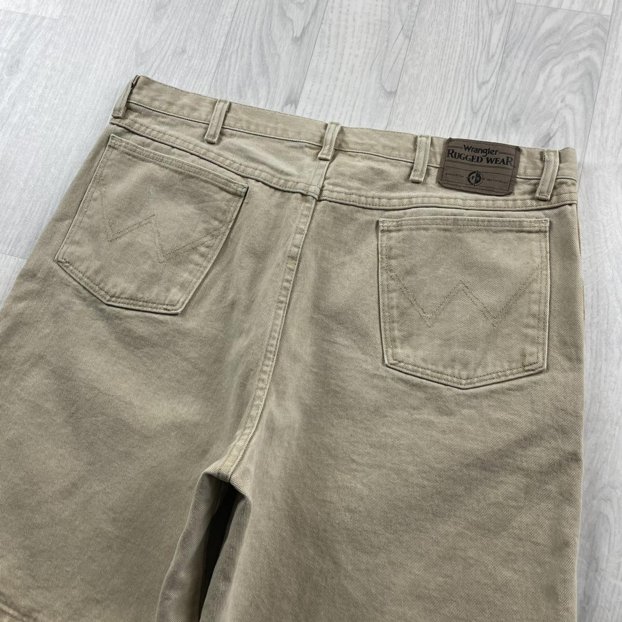 VINTAGE WRANGLER BAGGY LOOSE SKATER JORTS BEIGE (38w)