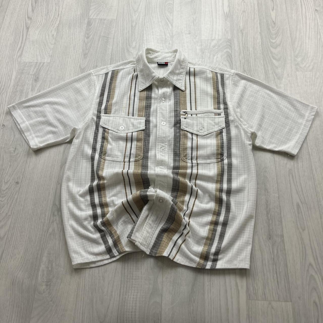 VINTAGE Y2K SHORT SLEEVE SHIRT WHITE