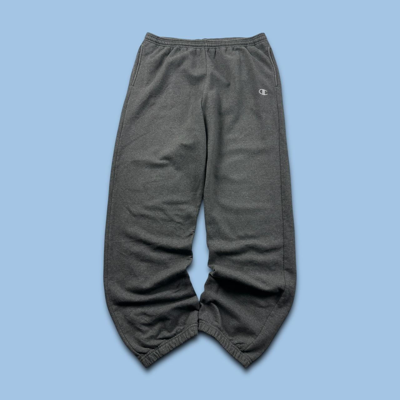 VINTAGE 00s CHAMPION BAGGY COTTON SWEATPANTS CHARCOAL GREY