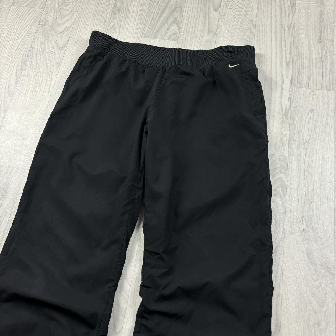 VINTAGE Y2K NIKE LOW RISE BAGGY TRACKSUIT BOTTOMS BLACK