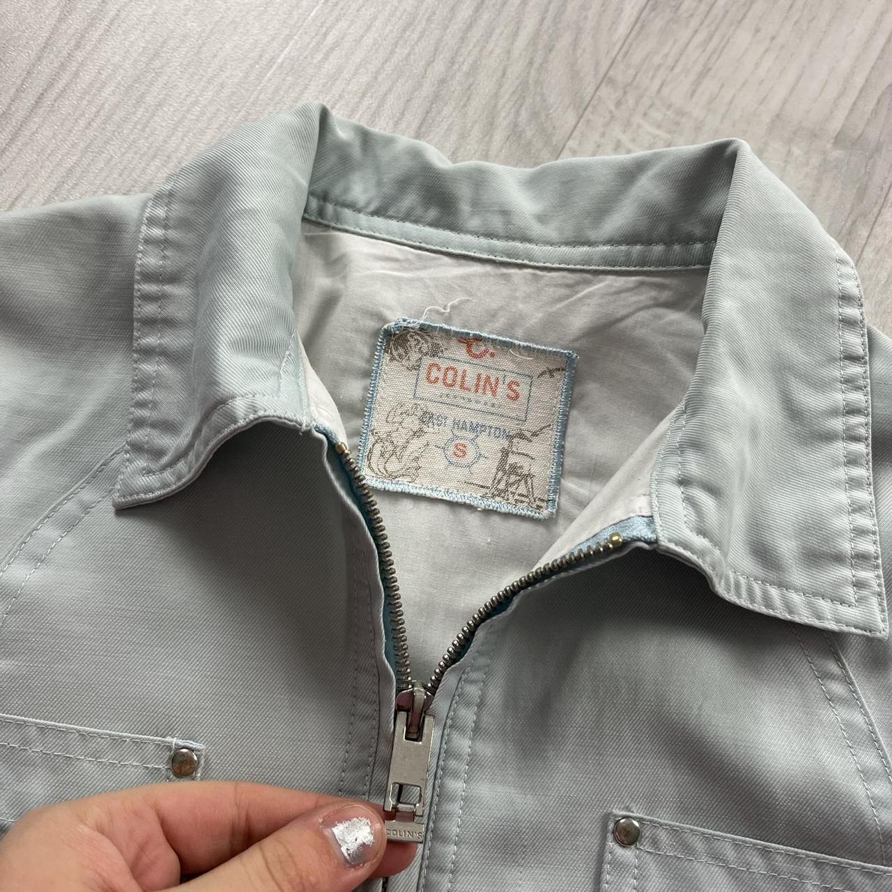 VINTAGE Y2K COLINS UTILITY JACKET BABY BLUE (XXS)