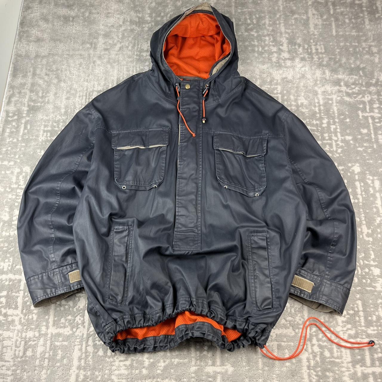 VINTAGE Y2K GAP TECHNICAL UTILITY HOODED WADING JACKET NAVY