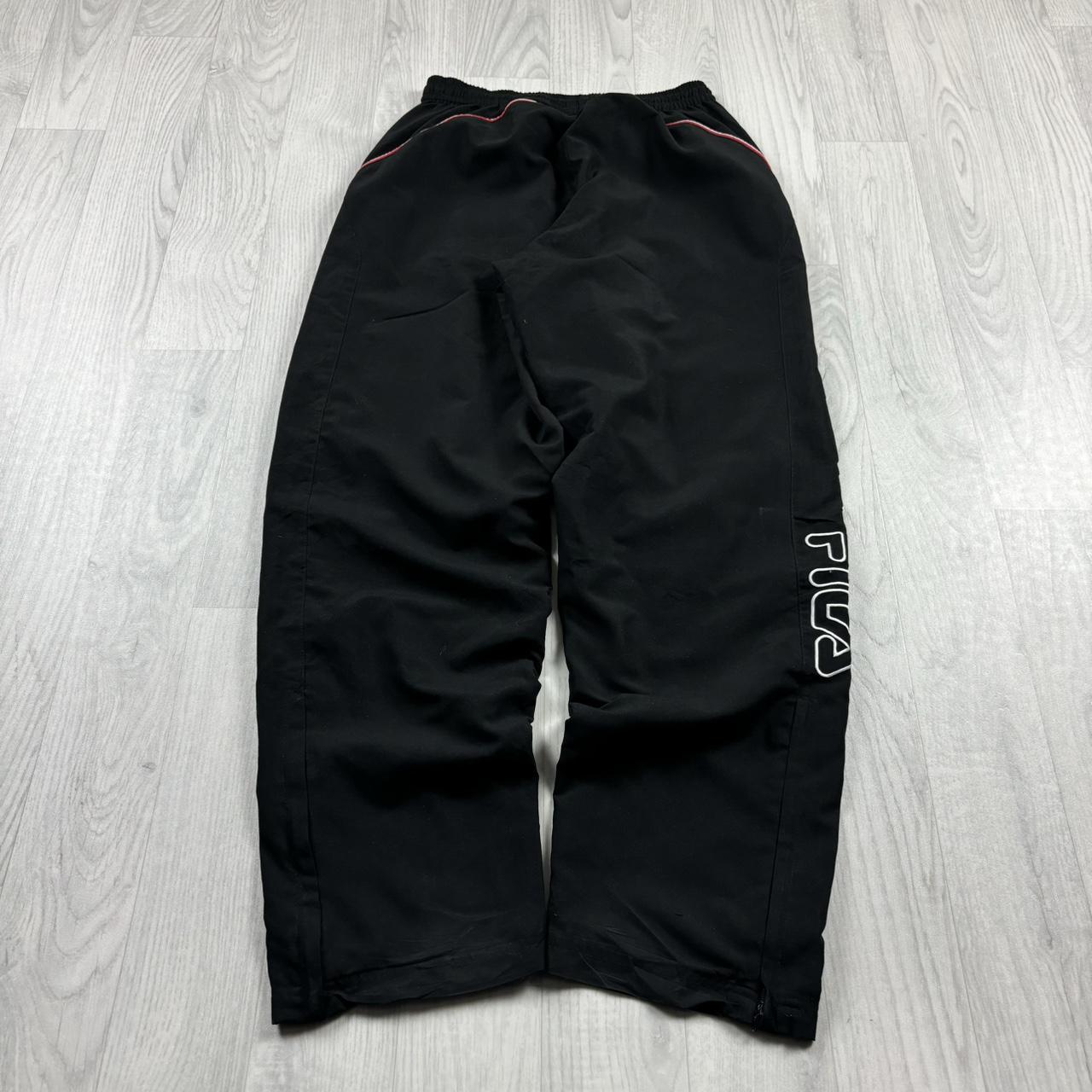 VINTAGE Y2K FILA BAGGY TRACKSUIT BOTTOMS BLACK