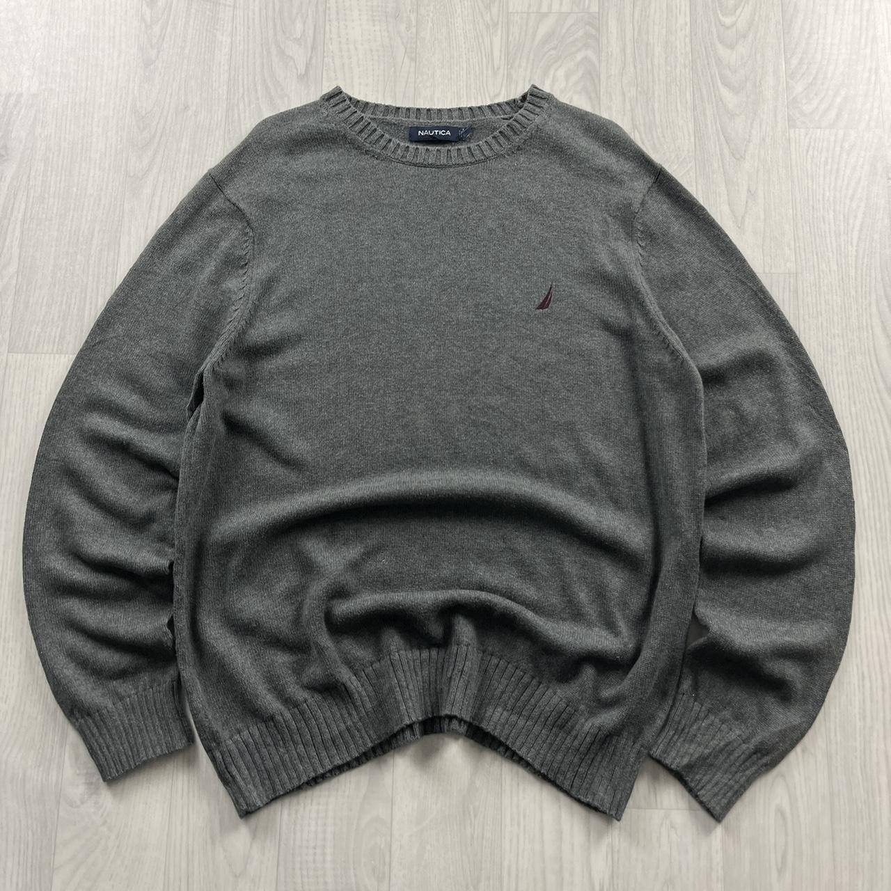 VINTAGE Y2K NAUTICA KNITTED JUMPER GREY