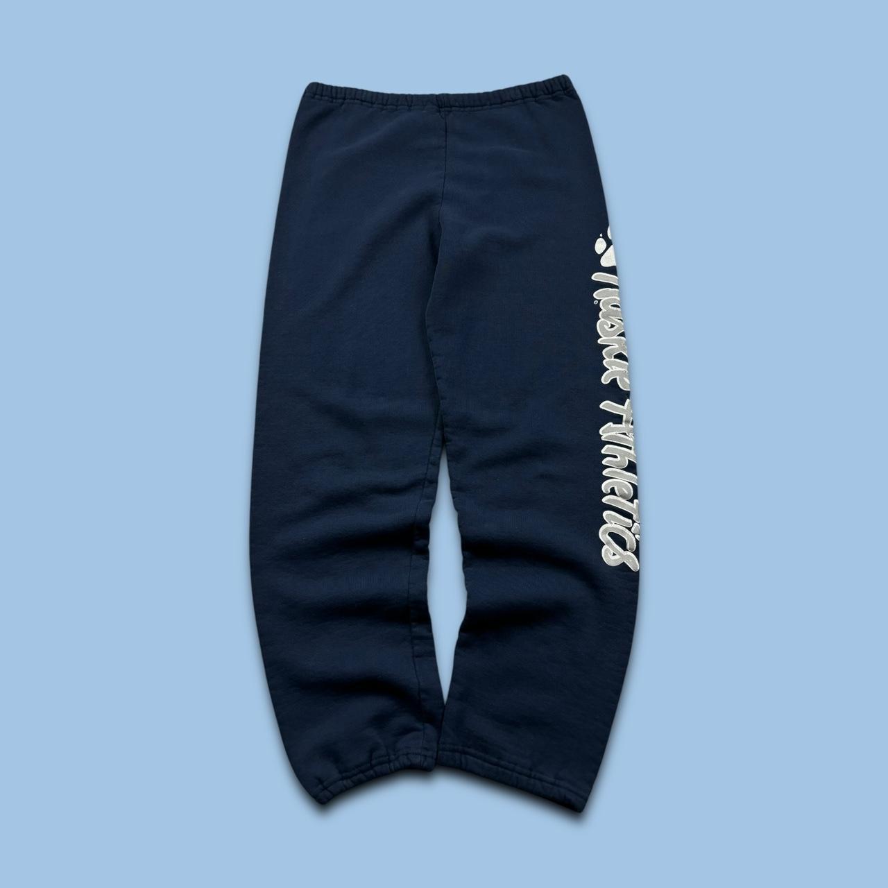 VINTAGE RUSSELL ATHLETIC COLLEGE BAGGY COTTON SWEATPANTS NAVY