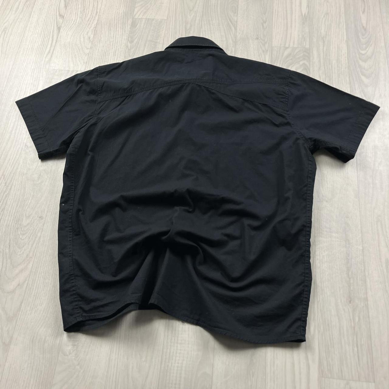 VINTAGE Y2K QUIKSILVER SHORT SLEEVE SHIRT NAVY BLUE