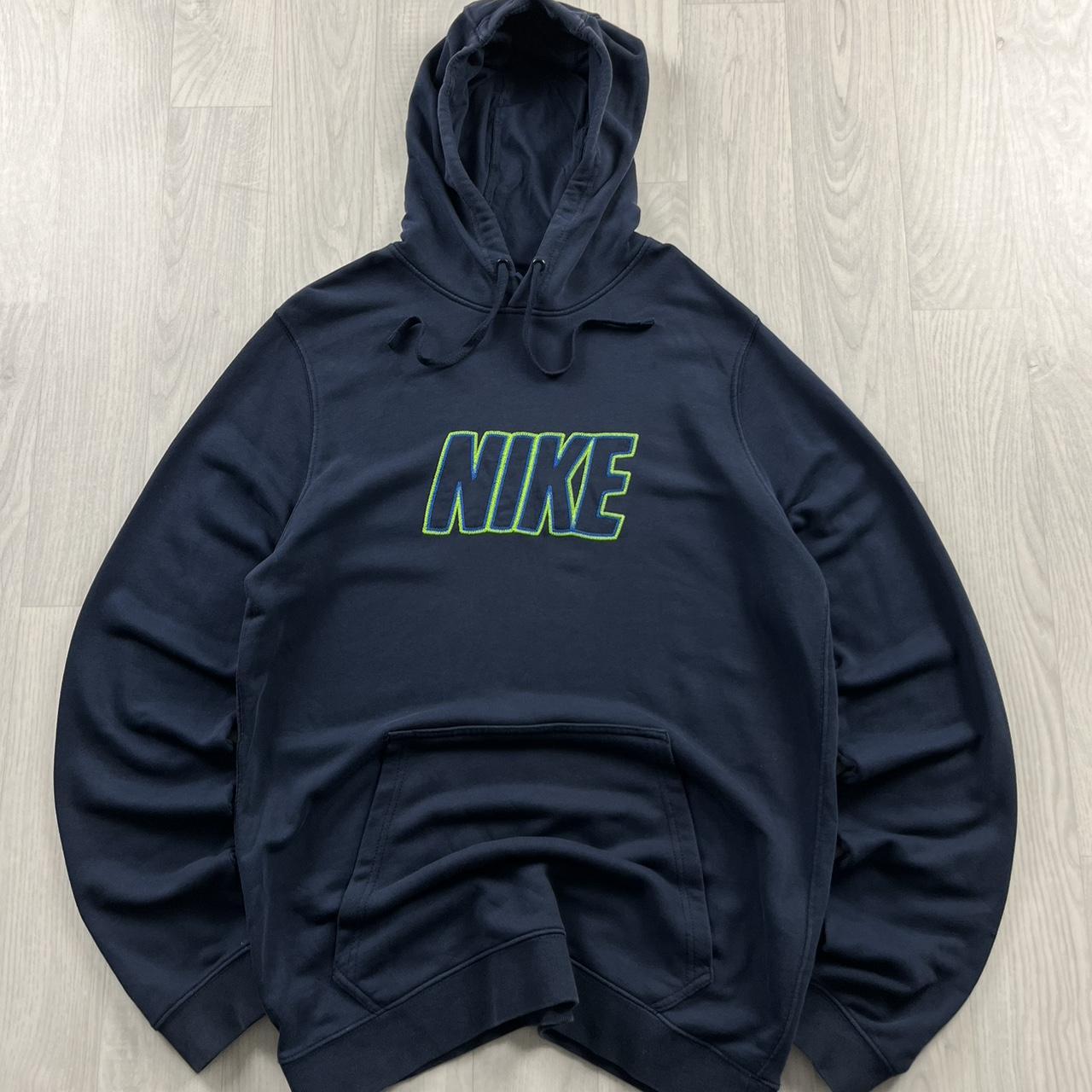 VINTAGE Y2K NIKE SPELL OUT HOODIE NAVY