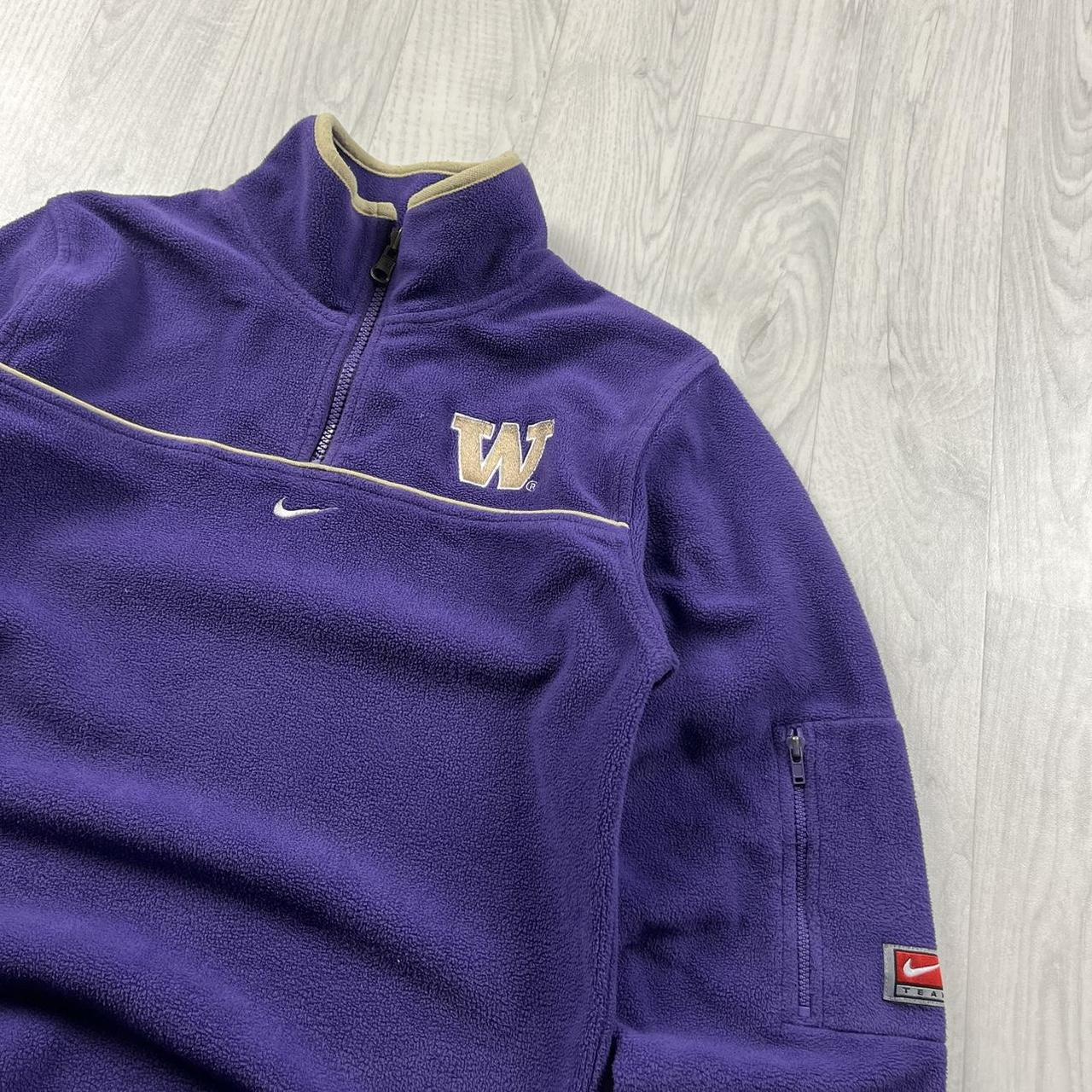 VINTAGE Y2K NIKE TEAM QUARTER ZIP TECHNICAL FLEECE PURPLE