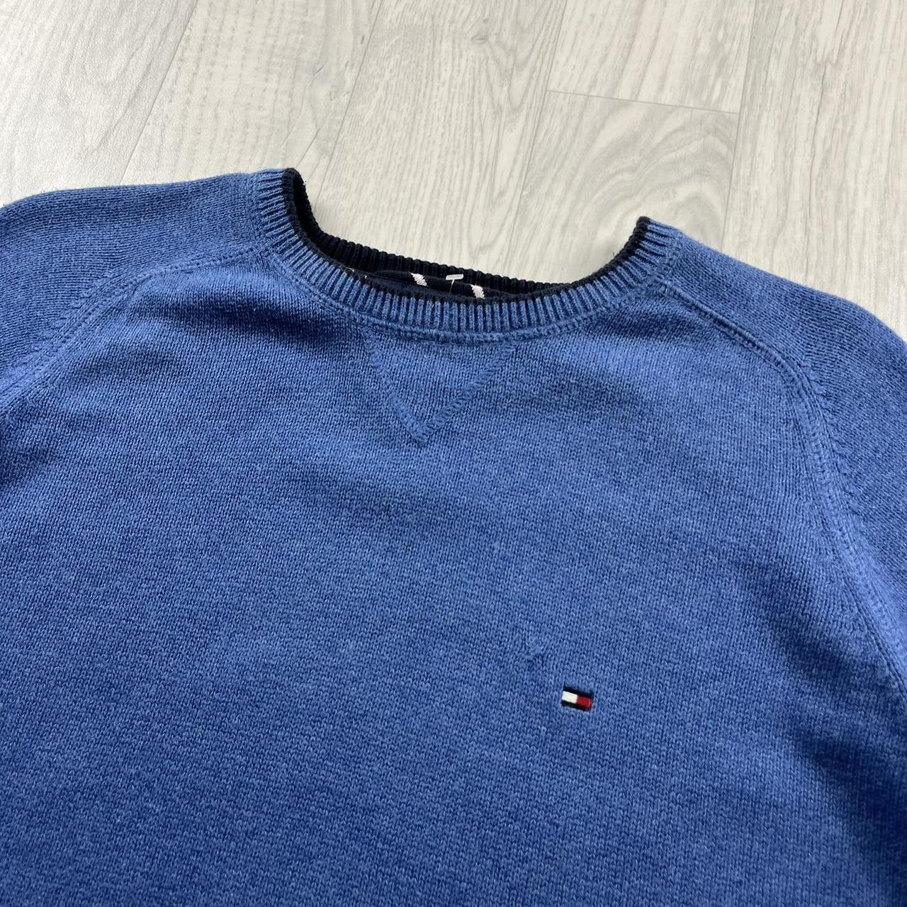 VINTAGE Y2K TOMMY HILFIGER KNITTED JUMPER BLUE