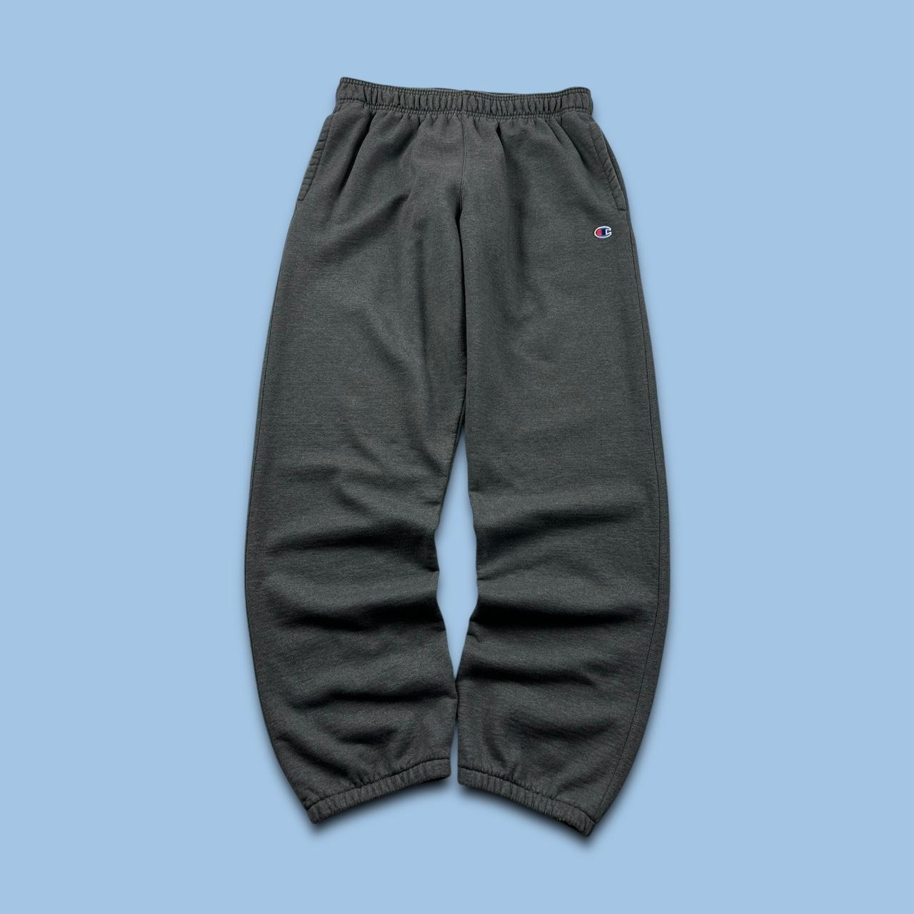 VINTAGE 00s CHAMPION BAGGY COTTON SWEATPANTS CHARCOAL GREY
