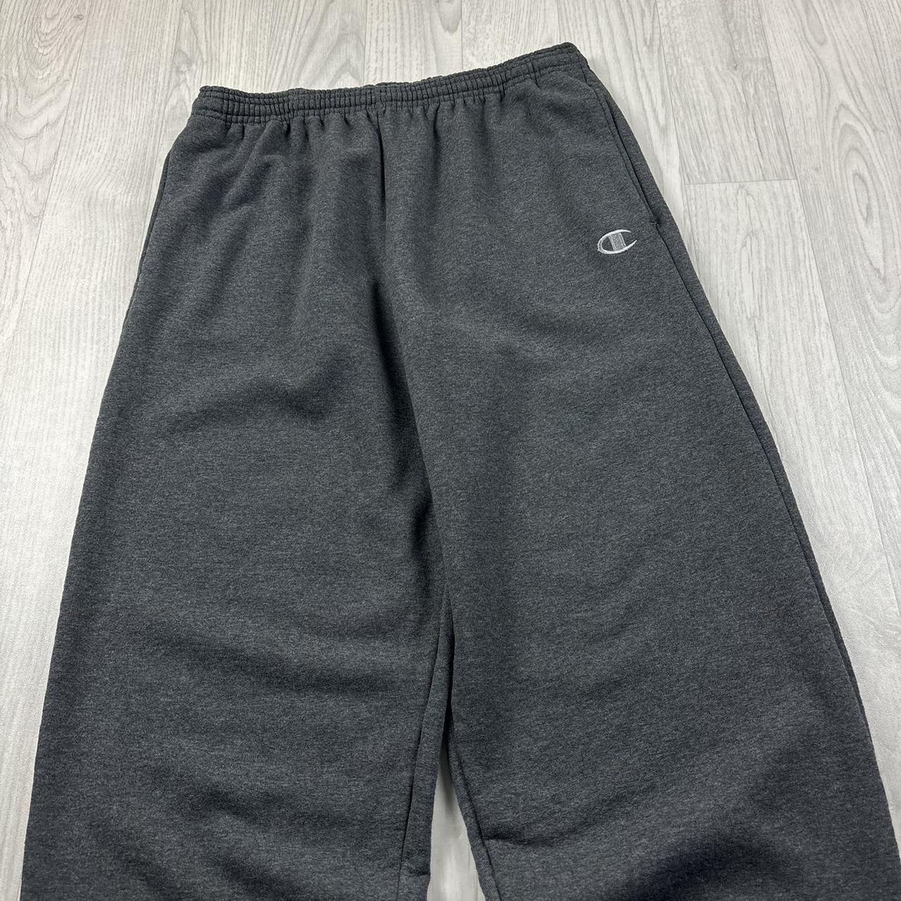 VINTAGE 00s CHAMPION BAGGY COTTON SWEATPANTS CHARCOAL GREY
