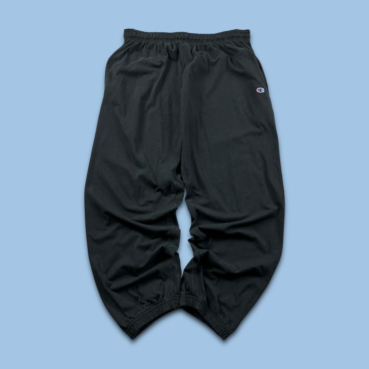 VINTAGE 00s CHAMPION BAGGY LIGHTWEIGHT SWEATPANTS BLACK