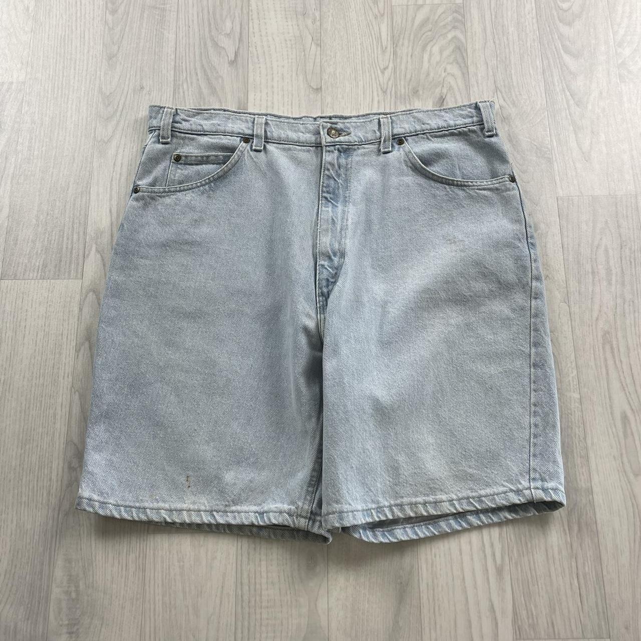 VINTAGE HUNT CLUB BAGGY LOOSE SKATER JORTS LIGHT BLUE (36w)