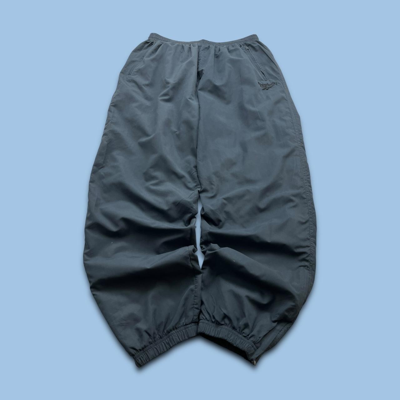 VINTAGE Y2K REEBOK BAGGY TRACKSUIT BOTTOMS NAVY