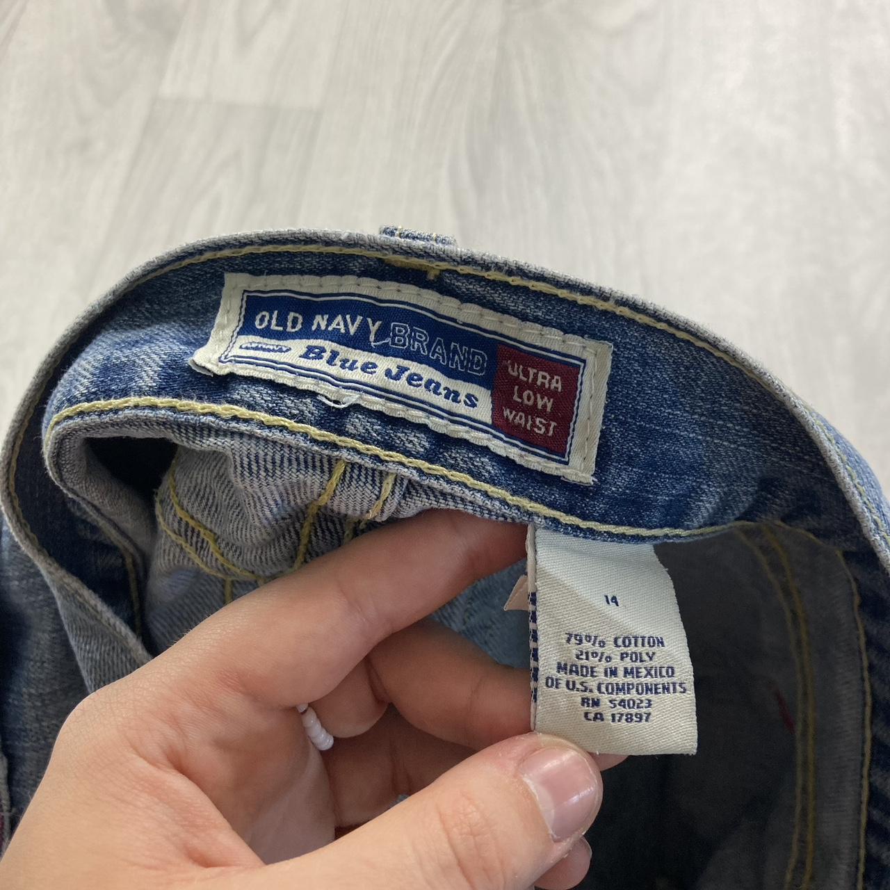 VINTAGE OLD NAVY BAGGY LOOSE SKATER HIP HOP JORTS BLUE (38)