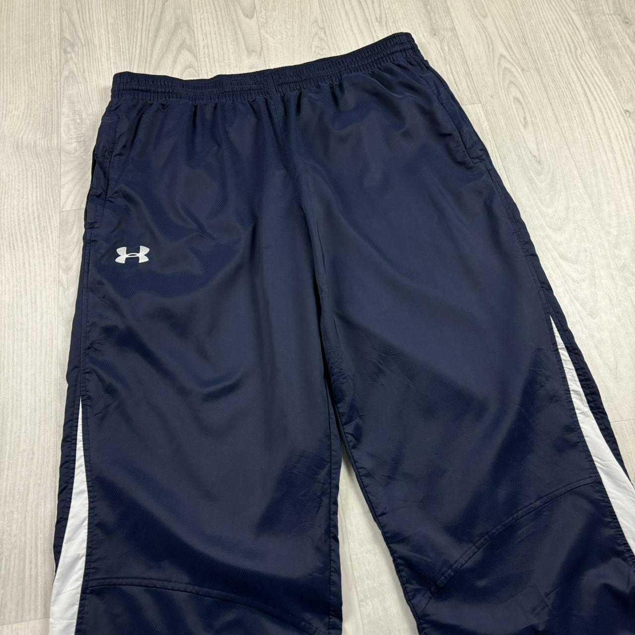 VINTAGE Y2K UNDER ARMOUR BAGGY TRACKSUIT BOTTOMS NAVY