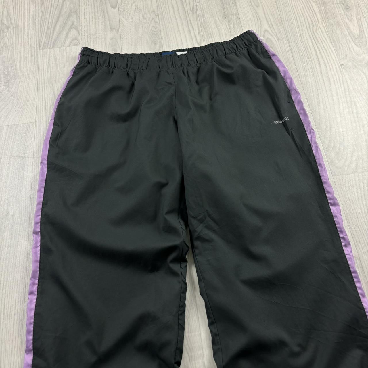 VINTAGE Y2K REEBOK WIDE LEG BAGGY TRACKSUIT BOTTOMS GREY