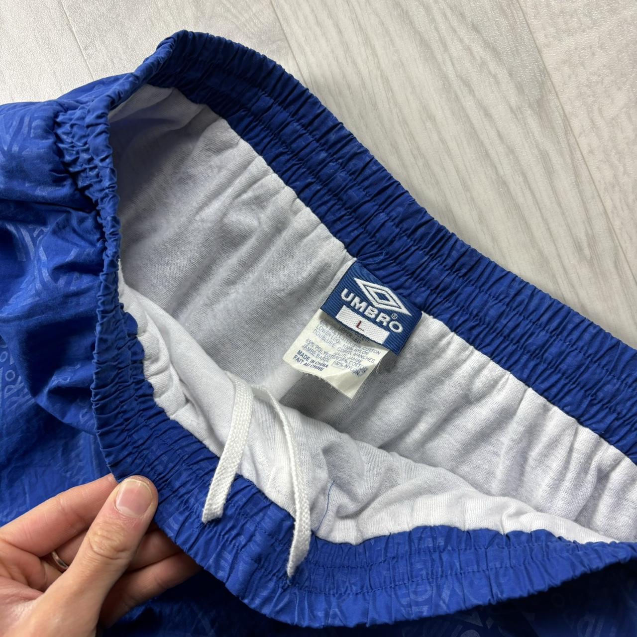 VINTAGE 90s UMBRO BAGGY TRACKSUIT BOTTOMS BLUE