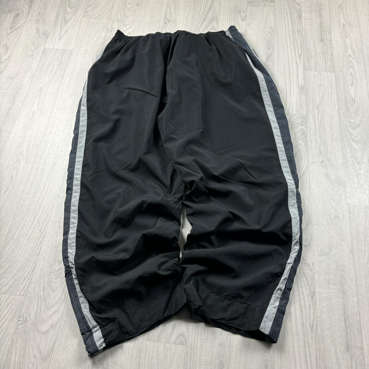 VINTAGE Y2K CHAMPION WIDE LEG TRACKSUIT BOTTOMS BLACK